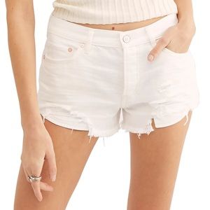 Free people loving vibrations jean shorts